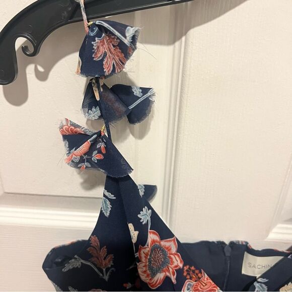 NWT sachin and Babi‎ Dalia Eastern Gouache Botanical Floral Tiered Dress Sz 8 - Picture 11 of 16